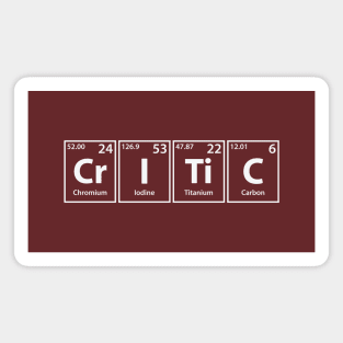 Critic (Cr-I-Ti-C) Periodic Elements Spelling Magnet